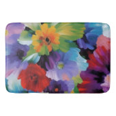 美しい大き色彩の鮮やかい花 バスマット (正面)