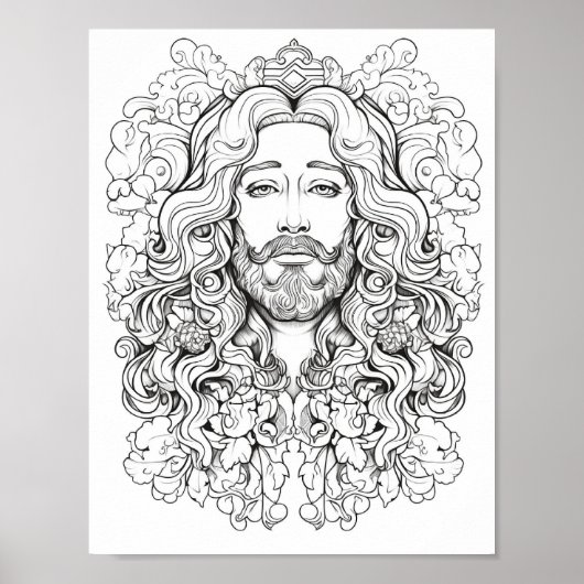 美しい大人の聖書をテーマにした色付け ポスター (正面)