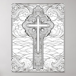 美しい大人の聖書をテーマにした色付け ポスター