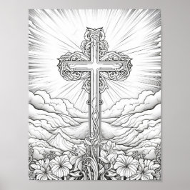 美しい大人の聖書をテーマにした色付け ポスター