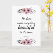 美しい大切聖なる書物、 経典バイブル聖句引用文 カード (黄色い花)