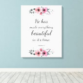 美しい大切聖なる書物、 経典バイブル聖句引用文 キャンバスプリント (インサイチュ (ウッドフロア))