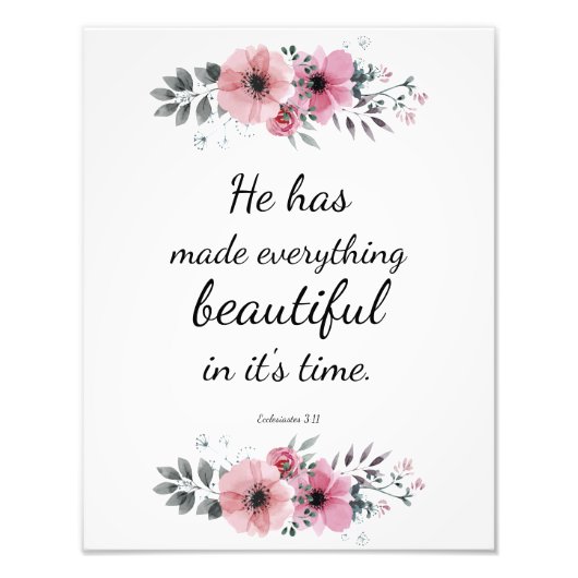 美しい大切聖なる書物、 経典バイブル聖句引用文 フォトプリント            (正面)