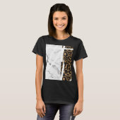 美しい大理石ヒョウ柄 Tシャツ (正面フル)
