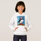 美しい大西洋のパフィン絵画の鳥の右巻 –  (正面フル)