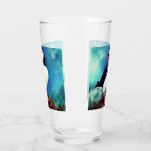 美しい大西洋のパフィン絵画バード タンブラーグラス (左)