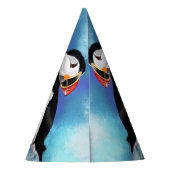 美しい大西洋のパフィン絵画バード パーティーハット (裏面)