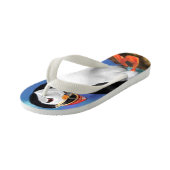 美しい大西洋のフッフ絵画ィン鳥のミグンドアート キッズビーチサンダル (アングル)