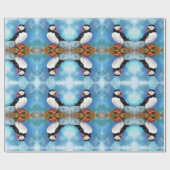 美しい大西洋パフィンの鳥の包装紙 ラッピングペーパー (フラット)