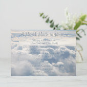 美しい天の雲の結婚式招待状 招待状 (スタンド正面)