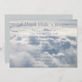 美しい天の雲の結婚式招待状 招待状 (正面/裏面)