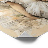 美しい天使と混合メディアロマンチックなキャンバス ポスター (角)