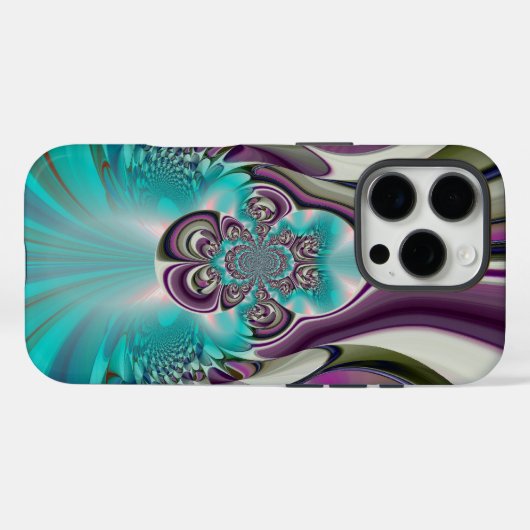 美しい天使のような紫とシアンの抽象的なプリント Case-Mate iPhoneケース (裏面 (横))