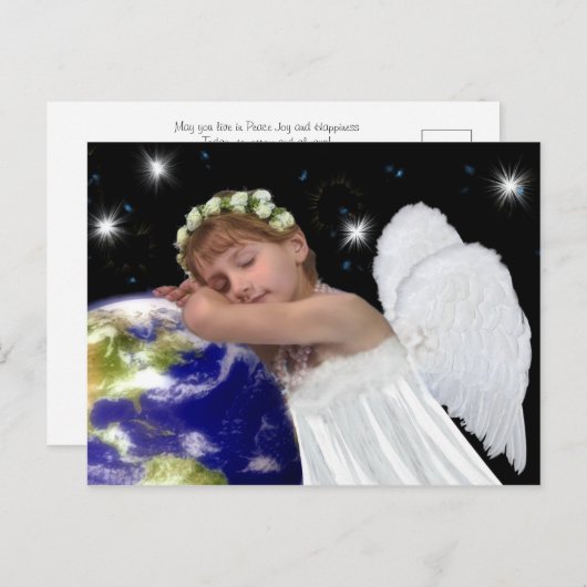美しい天使のクリスマスの郵便はがき シーズンポストカード (正面/裏面)