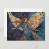 美しい天使のコラージュ ポストカード (正面/裏面)