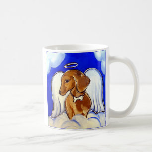 "美しい天使のダックスフンドマグカップ" コーヒーマグカップ