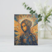 美しい天使の女性 ポストカード (スタンド正面)