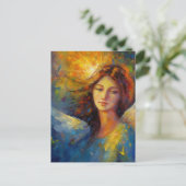 美しい天使の女性 ポストカード (スタンド正面)