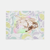 美しい天使の女神の贈り物パーソナライズされた フリースブランケット (正面(横))