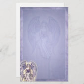 美しい天使の文房具ペリウィンクルブルー 便箋 (正面/裏面)