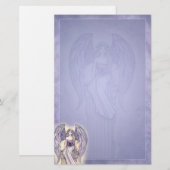 美しい天使の文房具 パープルブルー 便箋 (正面/裏面)