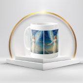 美しい天使の白いドレス コーヒーマグカップ