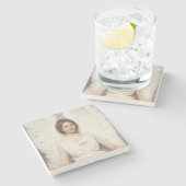 美しい天使（Abbott Handerson Thayer著） ストーンコースター (横)