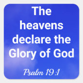 美しい天国が神の栄光を宣言 スクエアシール (正面)