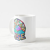 美しい太陽が昇る~元気なメッセージ コーヒーマグカップ (正面左)