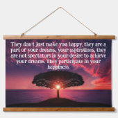 美しい太陽のシルエット海ツリー 吊り下げ型タペストリー (正面)