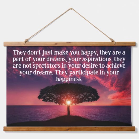 美しい太陽のシルエット海ツリー 吊り下げ型タペストリー (正面)