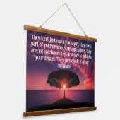 美しい太陽のシルエット海ツリー 吊り下げ型タペストリー (傾斜あり)