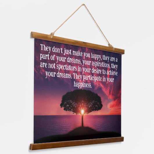 美しい太陽のシルエット海ツリー 吊り下げ型タペストリー (傾斜あり)