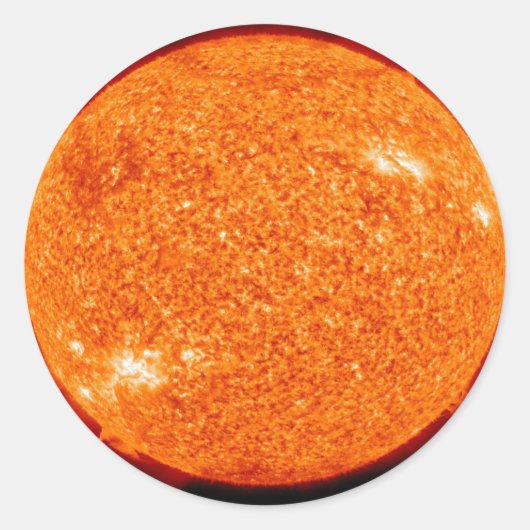 美しい太陽の近景 ラウンドシール (正面)