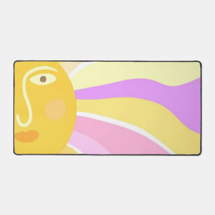 美しい太陽絵を描抽象芸術 デスクマット
