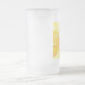 美しい太陽絵を描抽象芸術 フロストグラスビールジョッキ (中央)