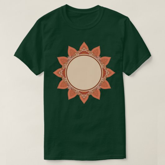 美しい太陽顔デザイン Tシャツ (デザイン正面)