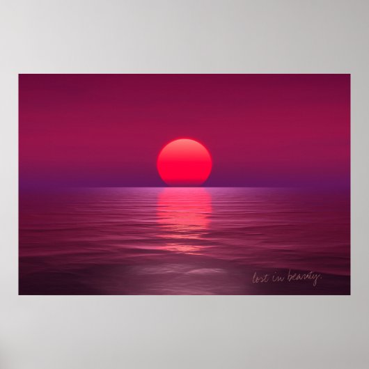 美しい失ったの夕日のロマンス ポスター (正面)