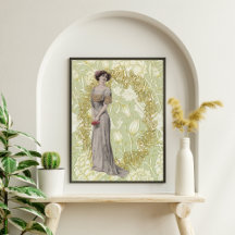 美しい女の子と花の切り離しティッシュペーパー