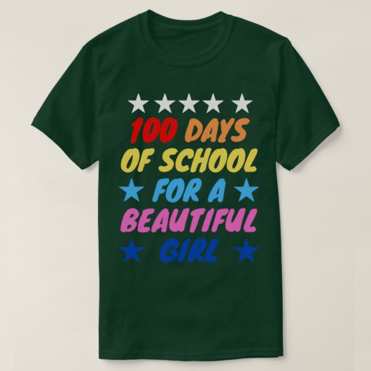 美しい女の子のための学校の100日 Tシャツ (デザイン正面)