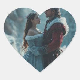 美しい女の子のイメージを持つ ハートシール