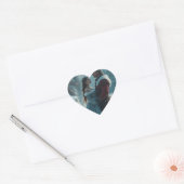 美しい女の子のイメージを持つ ハートシール (封筒)