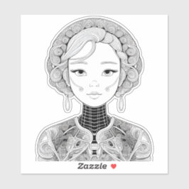 美しい女の子のボホスタイル シール