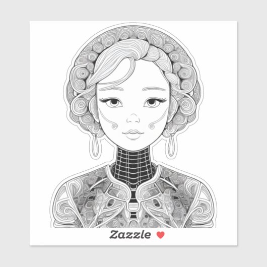 美しい女の子のボホスタイル シール (シート)