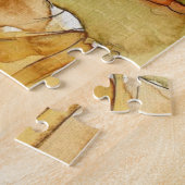 美しい女の子のポートレート ジグソーパズル (側面)