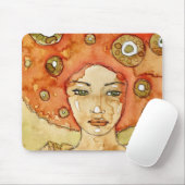美しい女の子のポートレート マウスパッド (マウス)