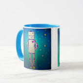 美しい女の子のロボットコーヒー・マグ マグカップ (正面左)