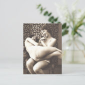 美しい女の子のヴィンテージ写真 ポストカード (スタンド正面)