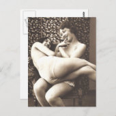 美しい女の子のヴィンテージ写真 ポストカード (正面/裏面)