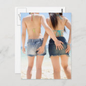 美しい女の子の友達 ポストカード (正面/裏面)